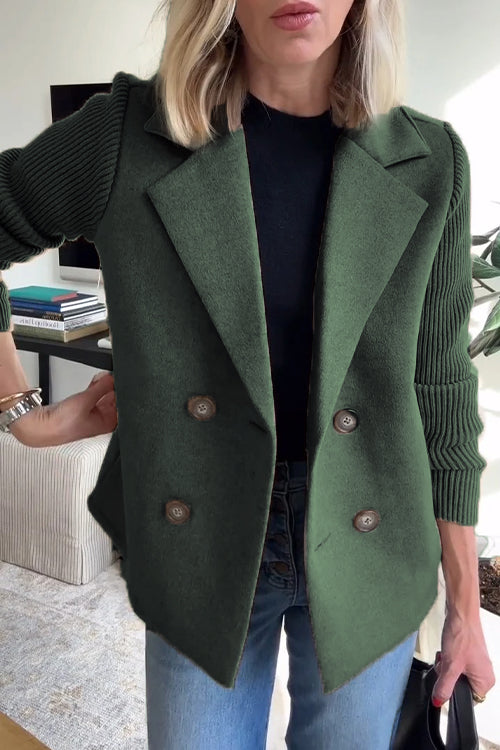 Sorelle™ - Elegant Knit-Sleeve Jacket