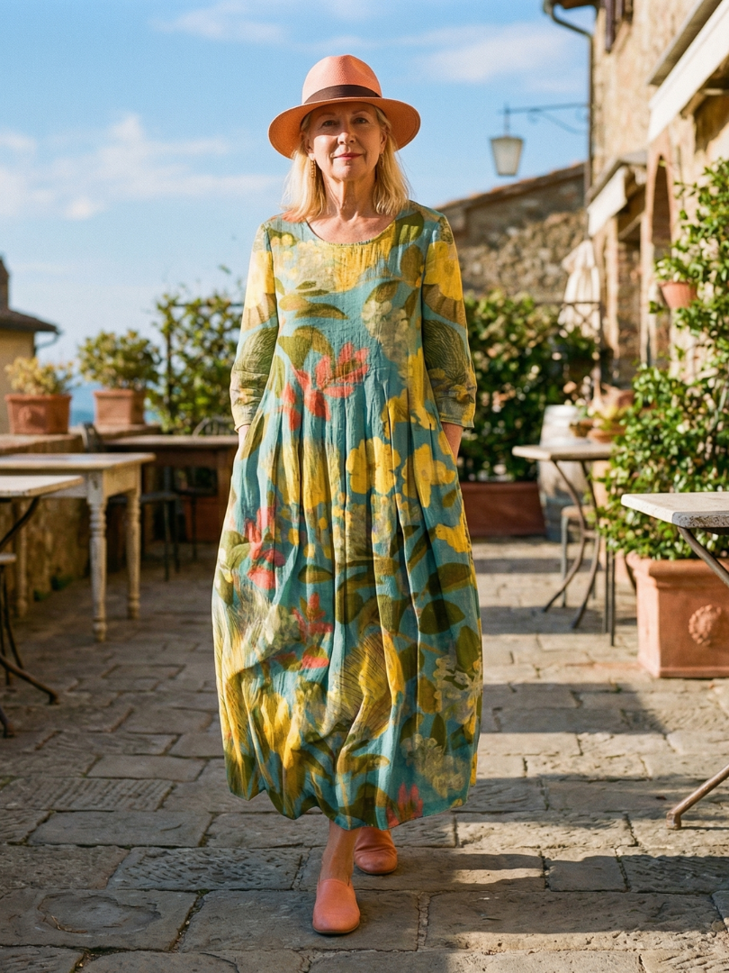 italian summer dresses The Madeira & The Valetta dresses, Two beautiful which are immaculately made from incredible cloth, created using the botanical fine art photography of French photographer and even sneakers to complete your casual outfit This summer dress is good for beach Italian Summer Dresses for Women