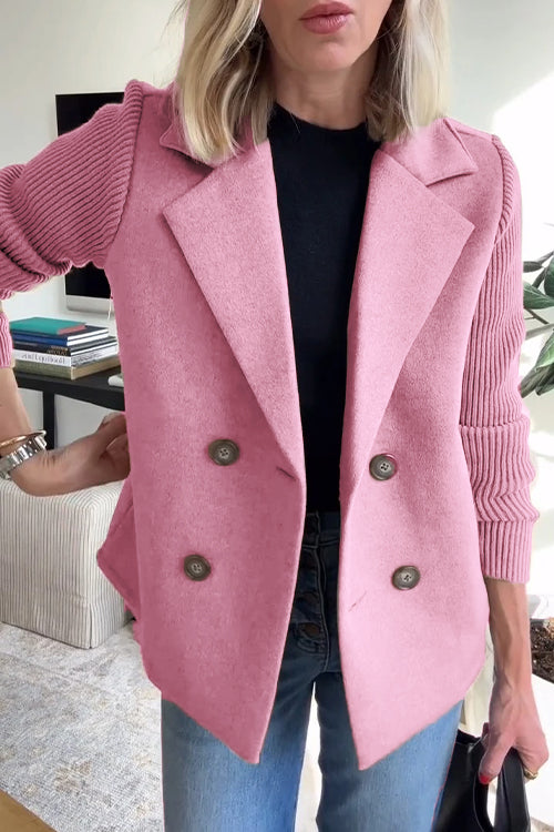 Sorelle™ - Elegant Knit-Sleeve Jacket
