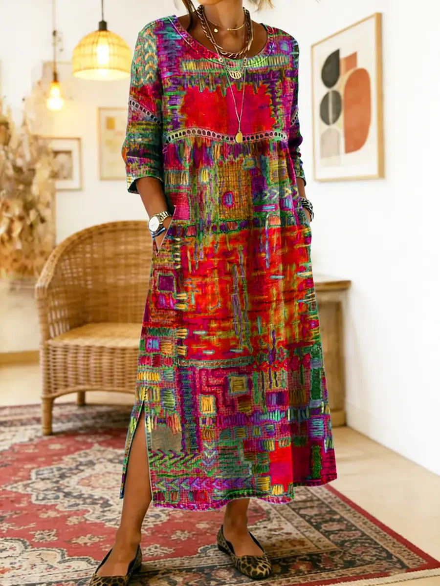 poppy patchwork maxi dress Unique Poppy Print Patchwork Maxi Dress Likemychoice