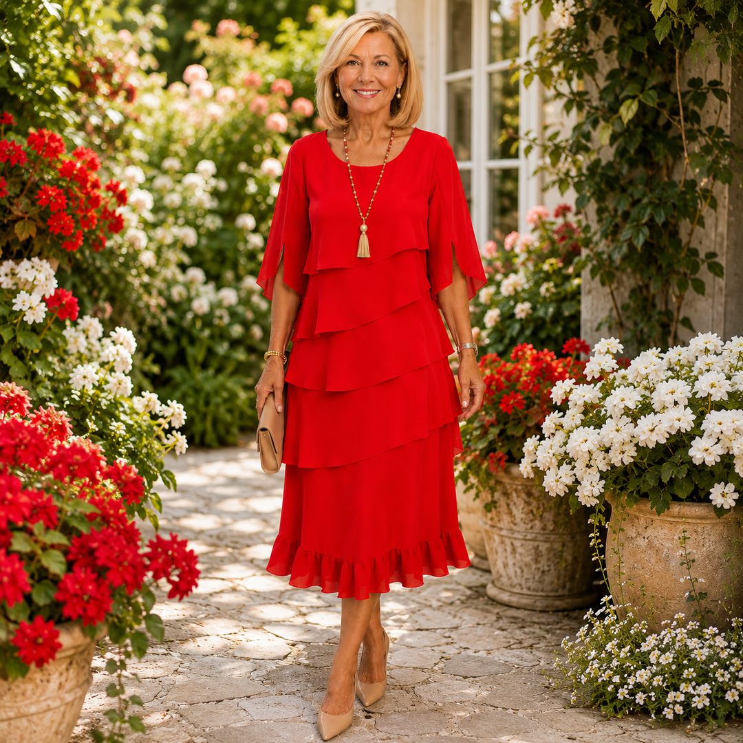 Patricia | Elegant Comfort Ruffle Dress 🌿