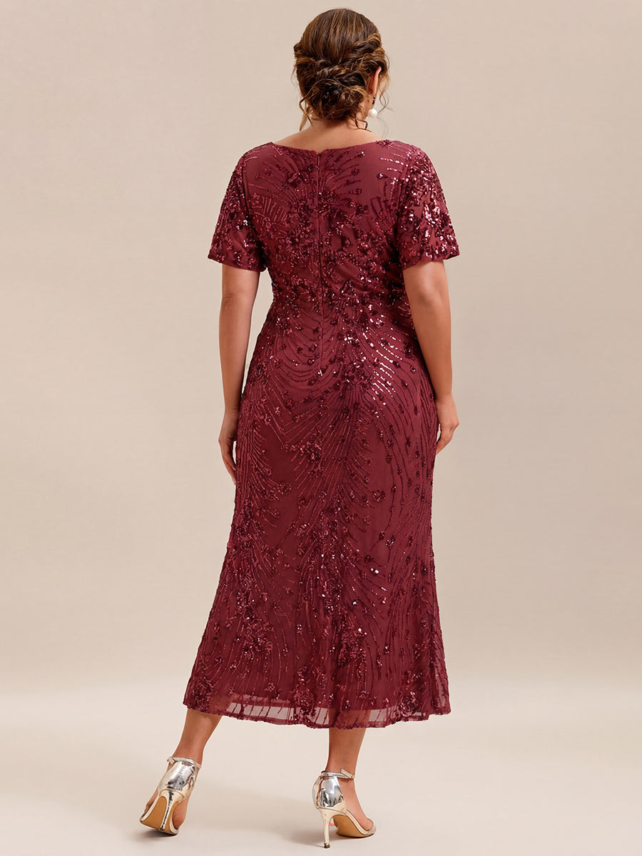 ever PALMER|Sequin Embroidery Mermaid Formal Dress