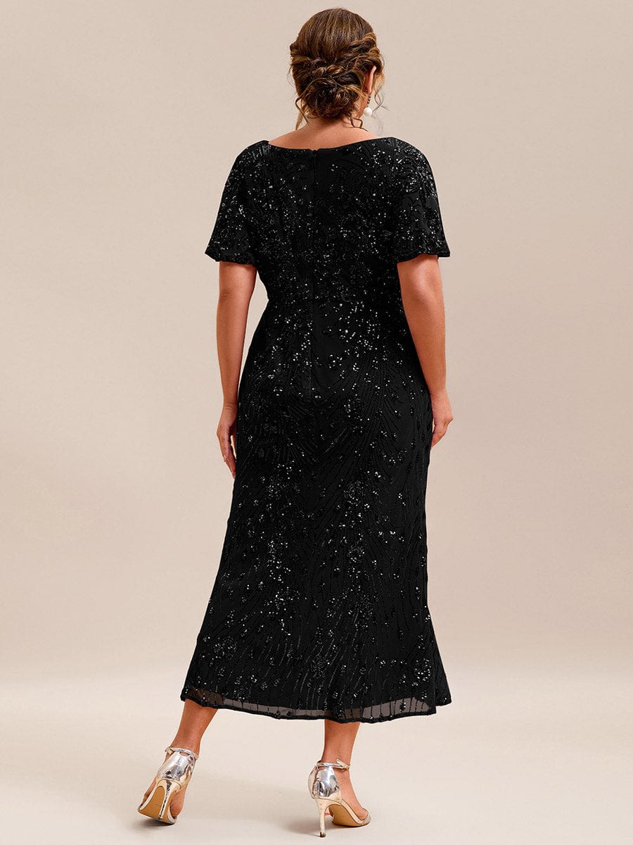 ever PALMER|Embroidery Sequin Mother of the Bride Dress