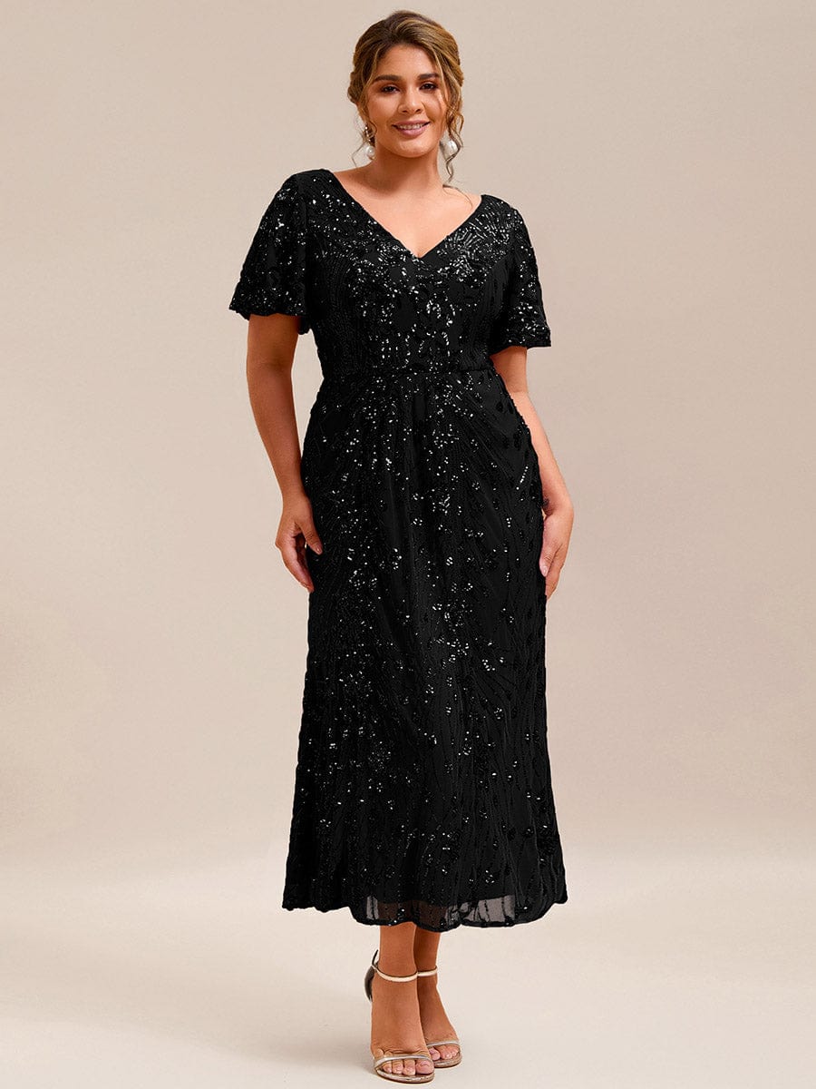 ever PALMER|Sequin Embroidery Mermaid Formal Dress
