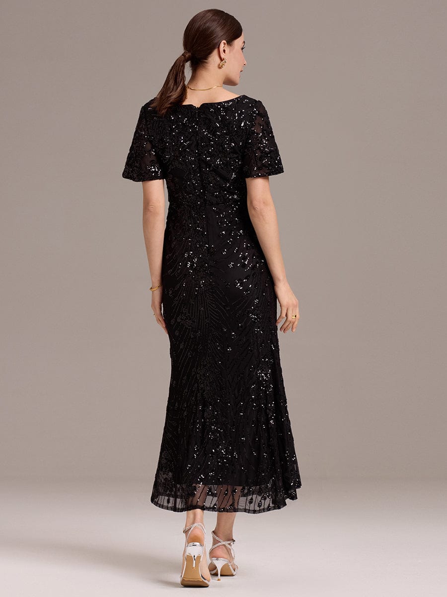 ever PALMER|Embroidery Sequin Mother of the Bride Dress