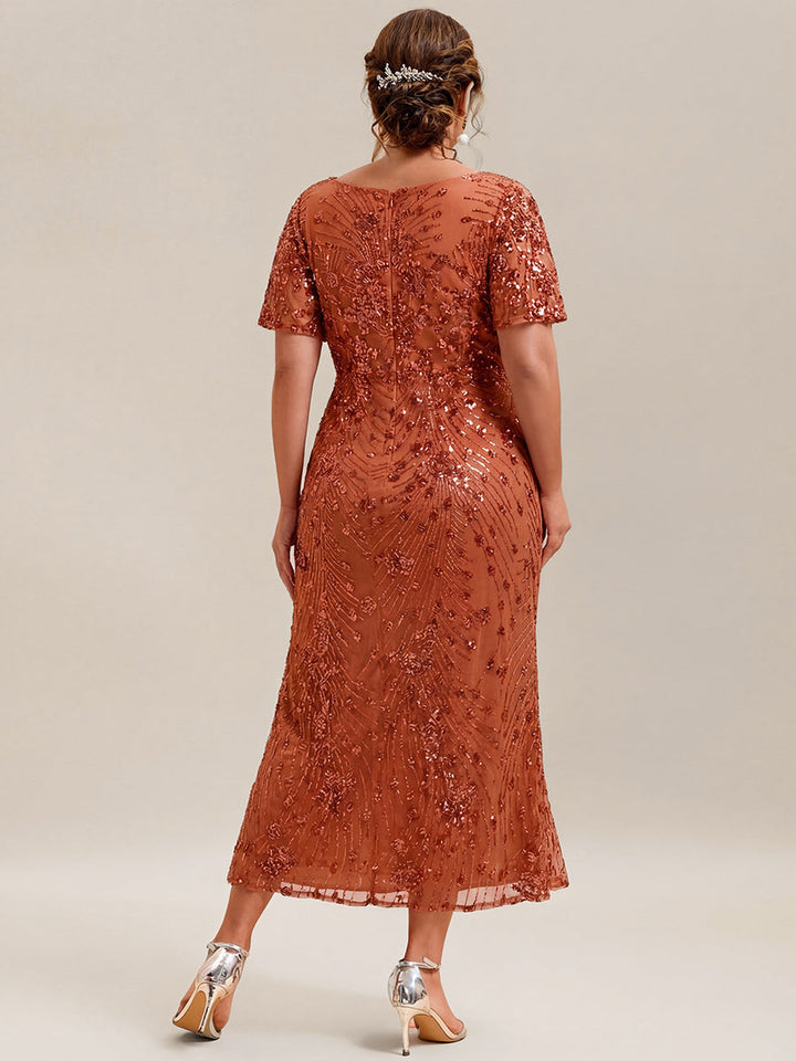 ever PALMER|Sequin Embroidery Mermaid Formal Dress