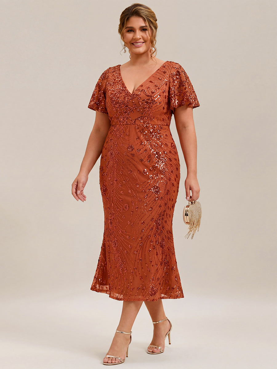 ever PALMER|Sequin Embroidery Mermaid Formal Dress
