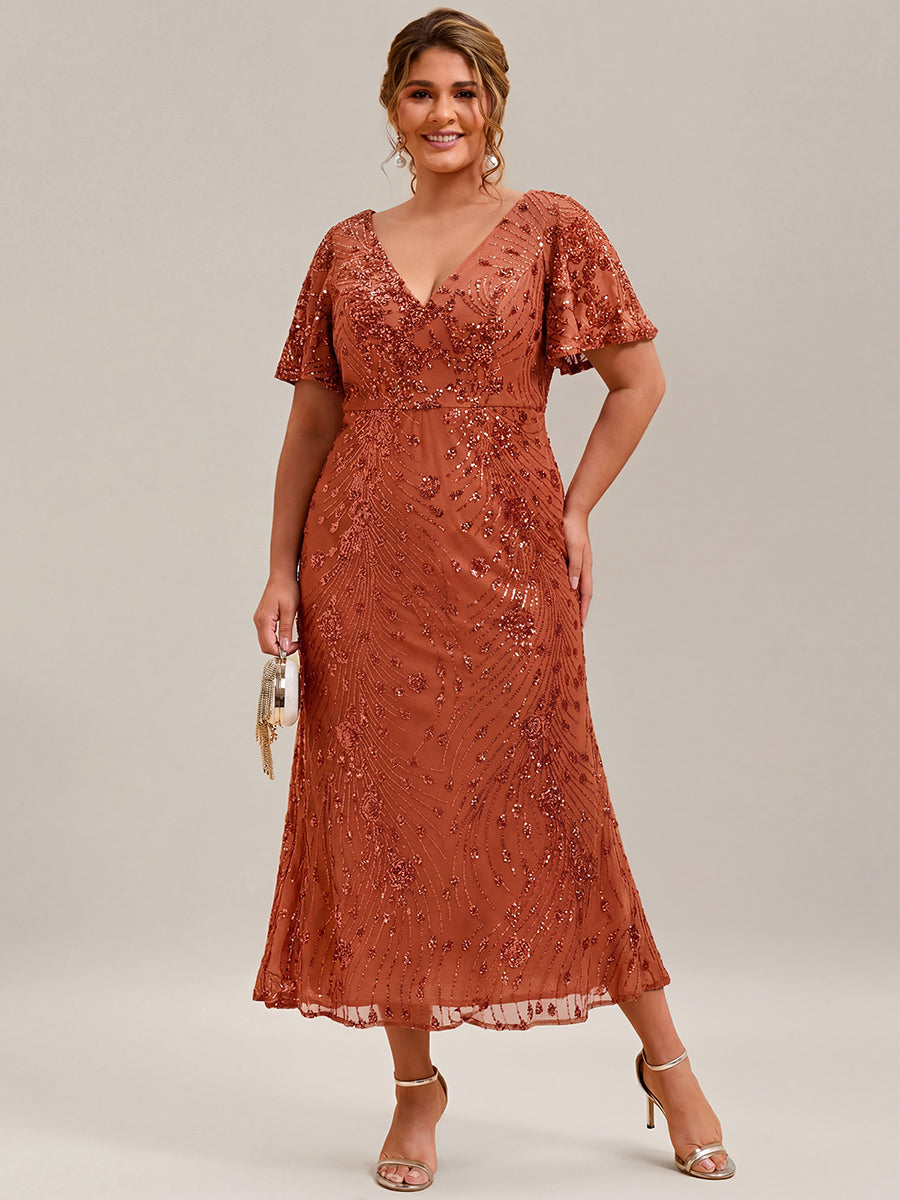 ever PALMER|Sequin Embroidery Mermaid Formal Dress