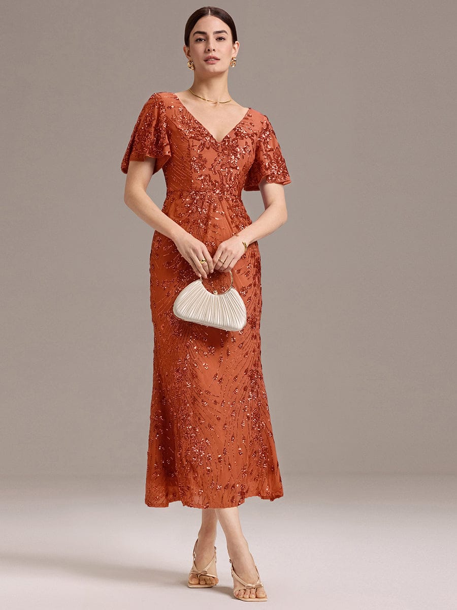 ever PALMER|Sequin Embroidery Mermaid Formal Dress