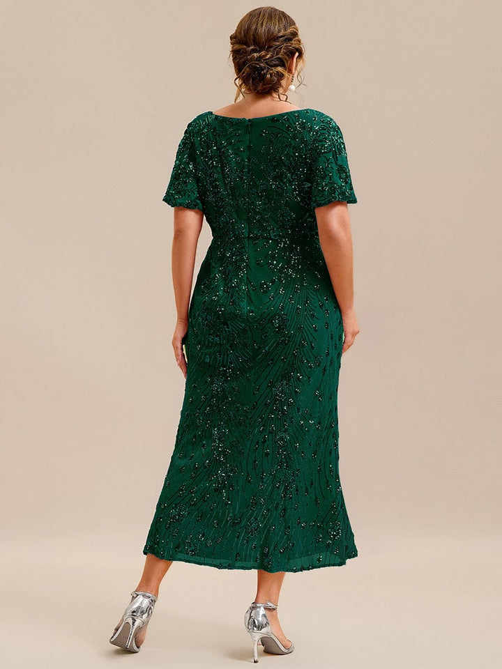 ever PALMER|Sequin Embroidery Mermaid Formal Dress