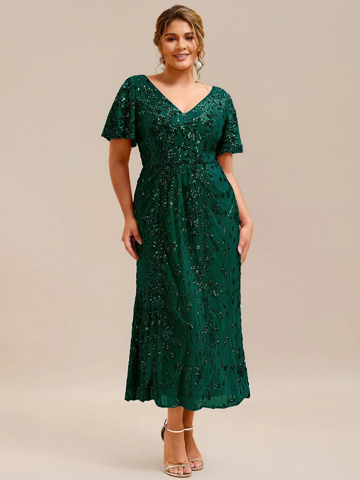 ever PALMER|Sequin Embroidery Mermaid Formal Dress