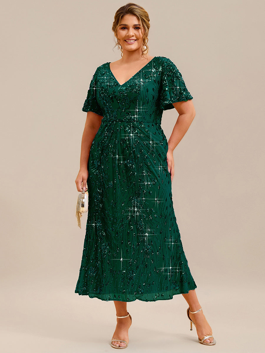 ever PALMER|Sequin Embroidery Mermaid Formal Dress