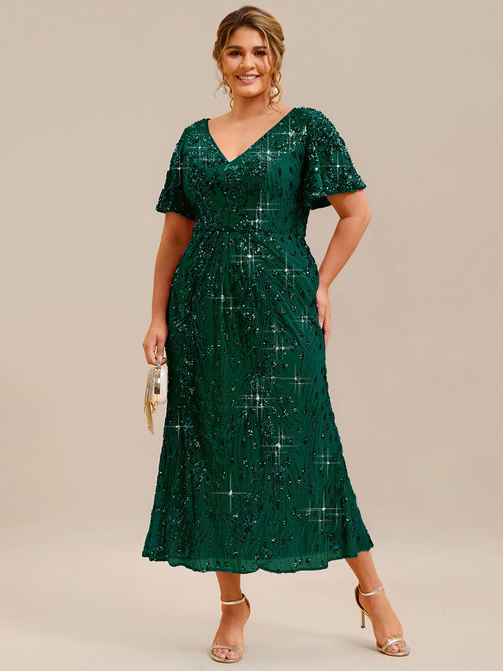 ever PALMER|Sequin Embroidery Mermaid Formal Dress
