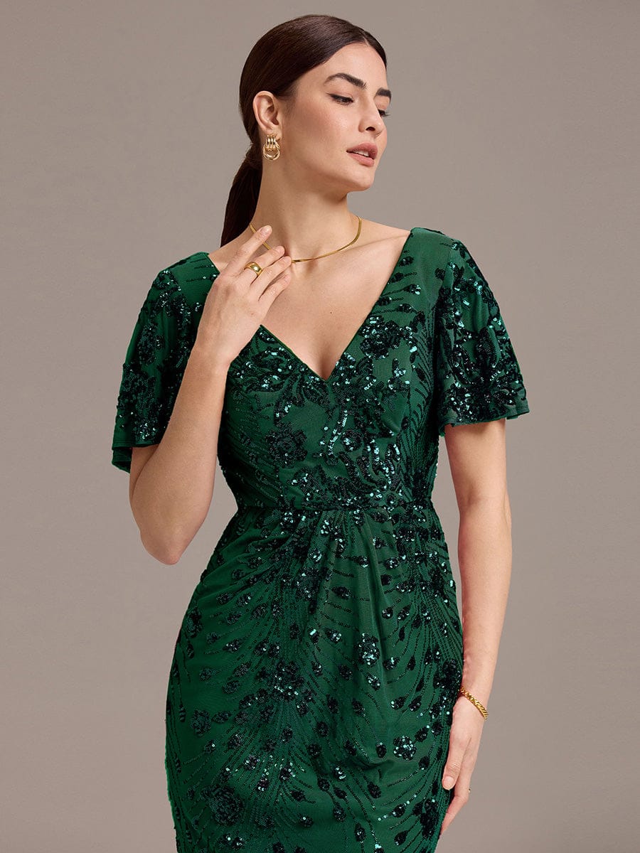 ever PALMER|Sequin Embroidery Mermaid Formal Dress