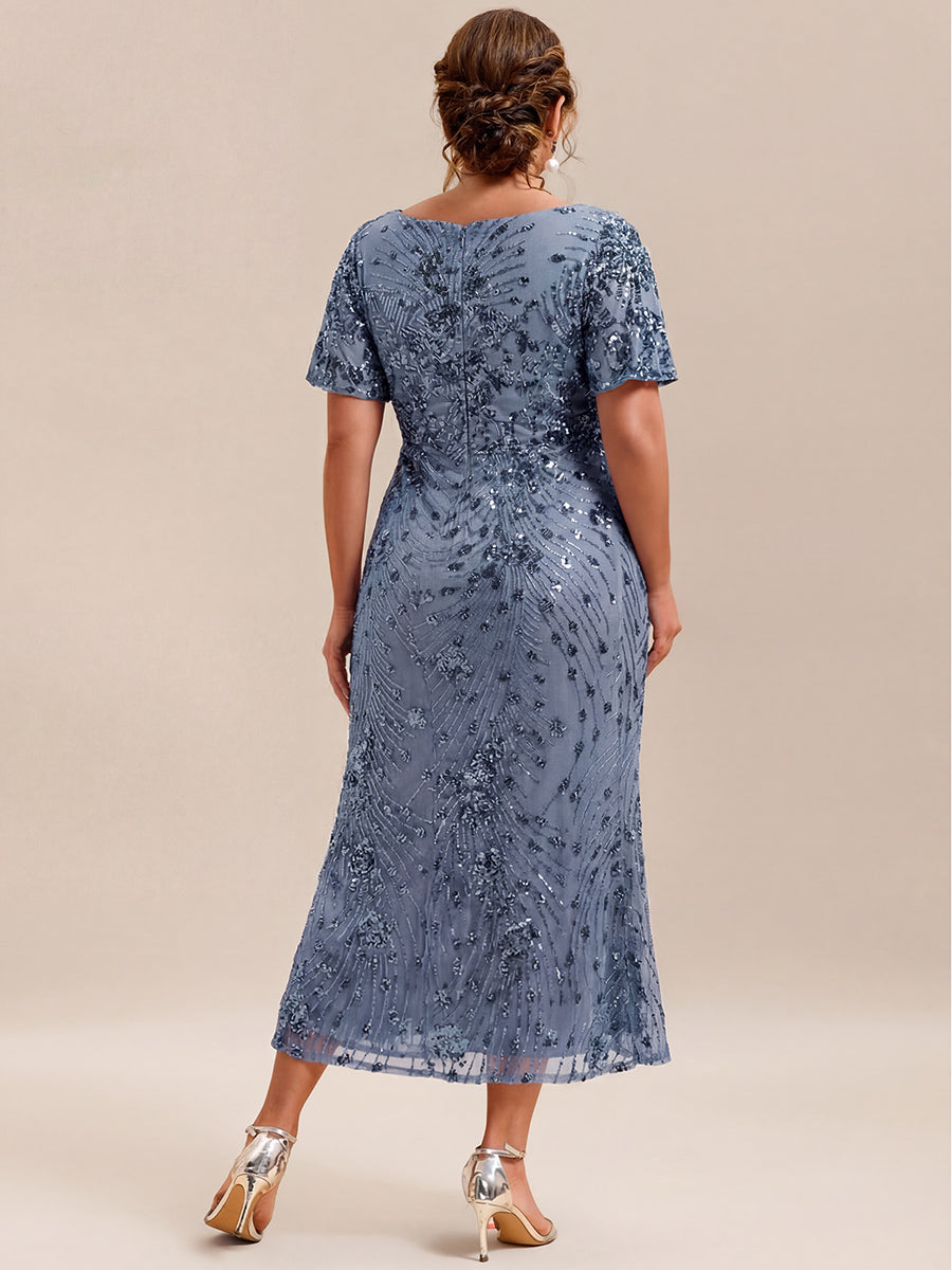 ever PALMER|Sequin Embroidery Mermaid Formal Dress