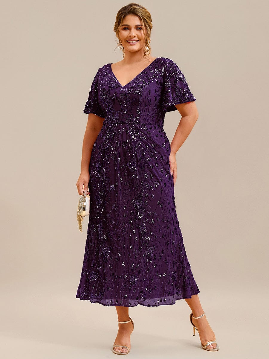 ever PALMER|Sequin Embroidery Mermaid Formal Dress