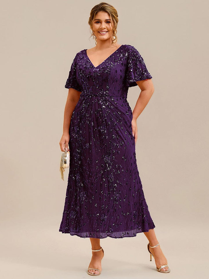 ever PALMER|Sequin Embroidery Mermaid Formal Dress