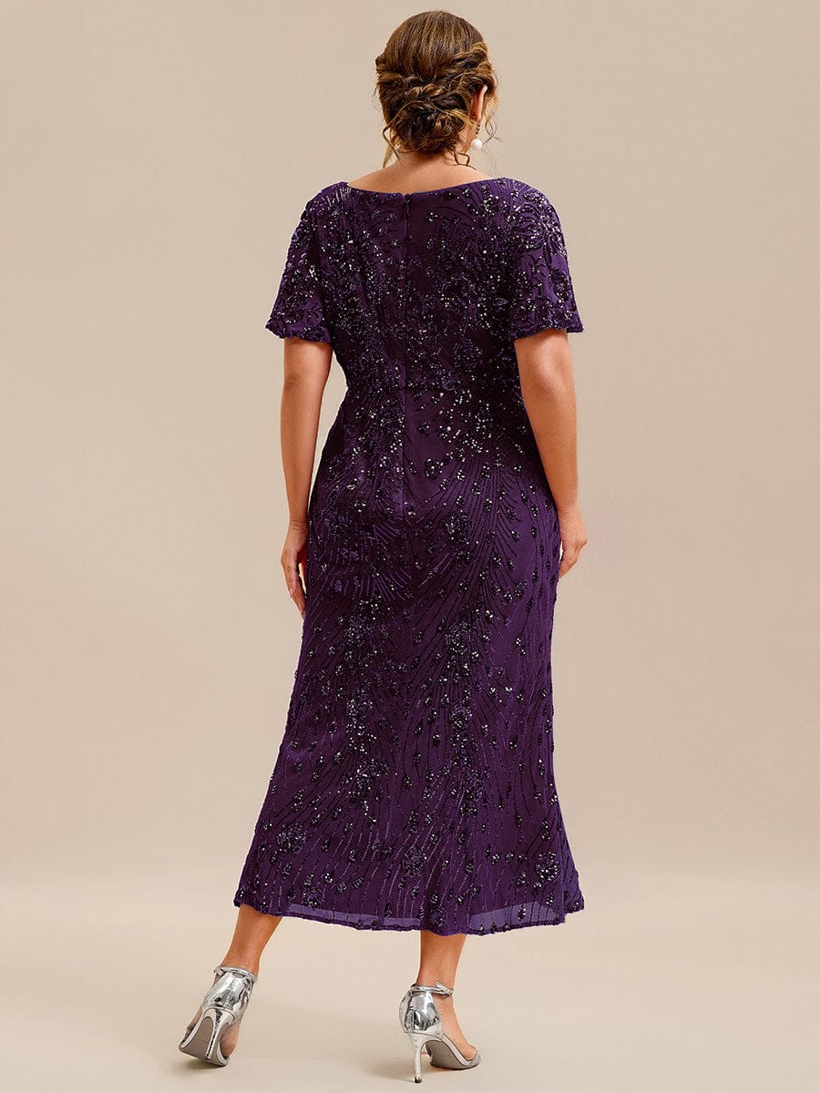ever PALMER|Sequin Embroidery Mermaid Formal Dress
