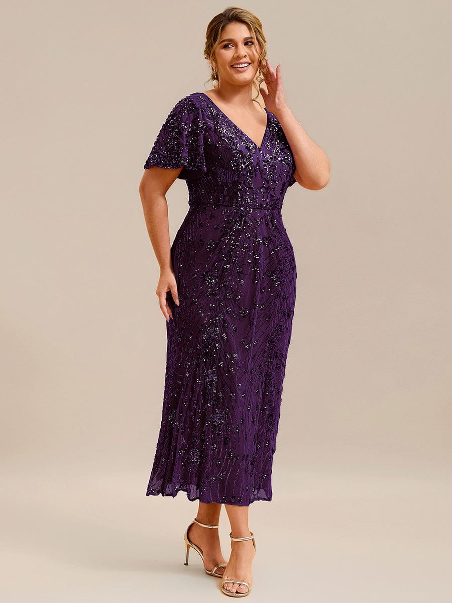 ever PALMER|Sequin Embroidery Mermaid Formal Dress