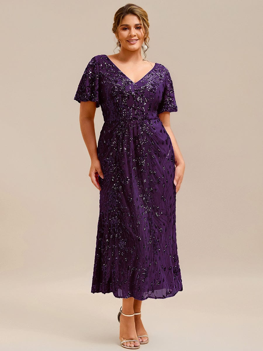 ever PALMER|Sequin Embroidery Mermaid Formal Dress