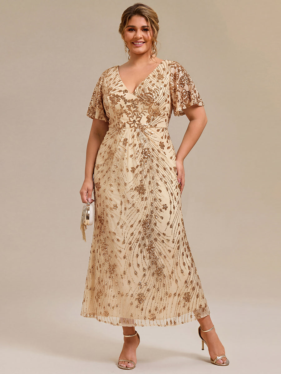 ever PALMER|Sequin Embroidery Mermaid Formal Dress