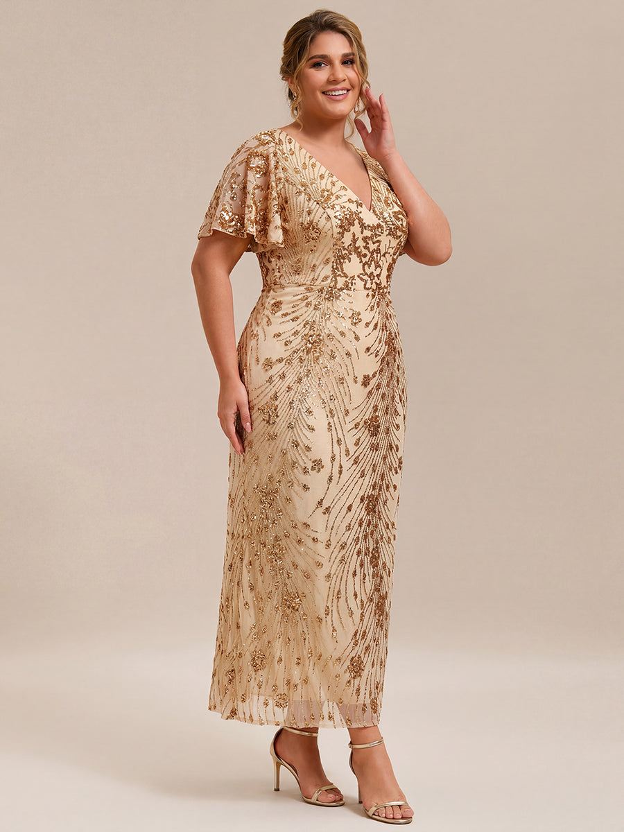 ever PALMER|Sequin Embroidery Mermaid Formal Dress
