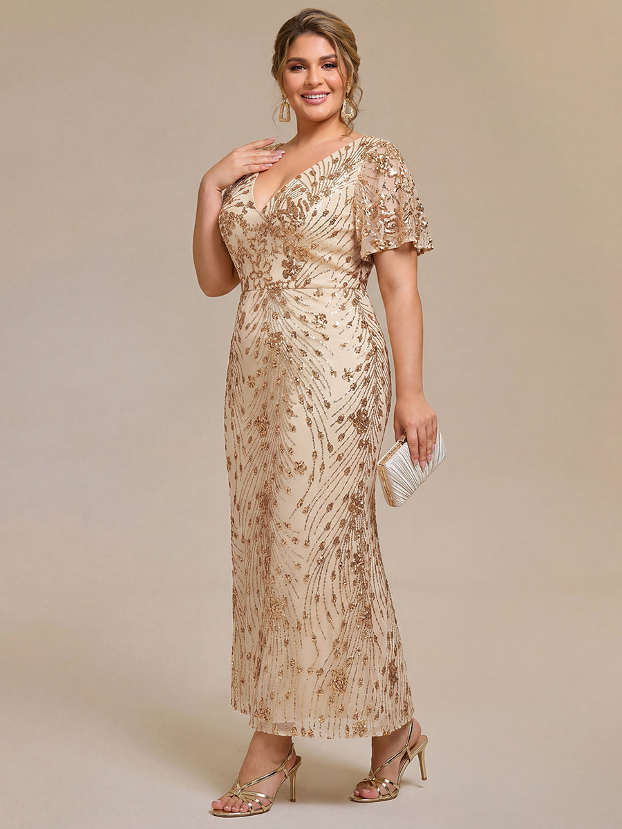 ever PALMER|Sequin Embroidery Mermaid Formal Dress