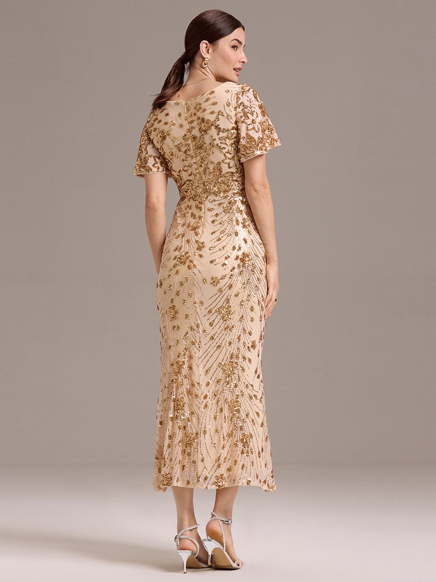 ever PALMER|Sequin Embroidery Mermaid Formal Dress