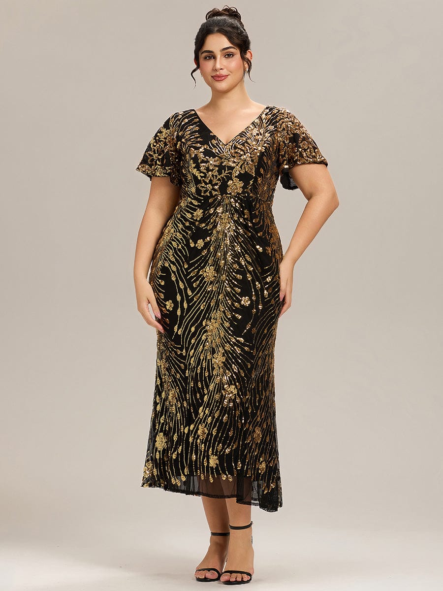 ever PALMER|Sequin Embroidery Mermaid Formal Dress