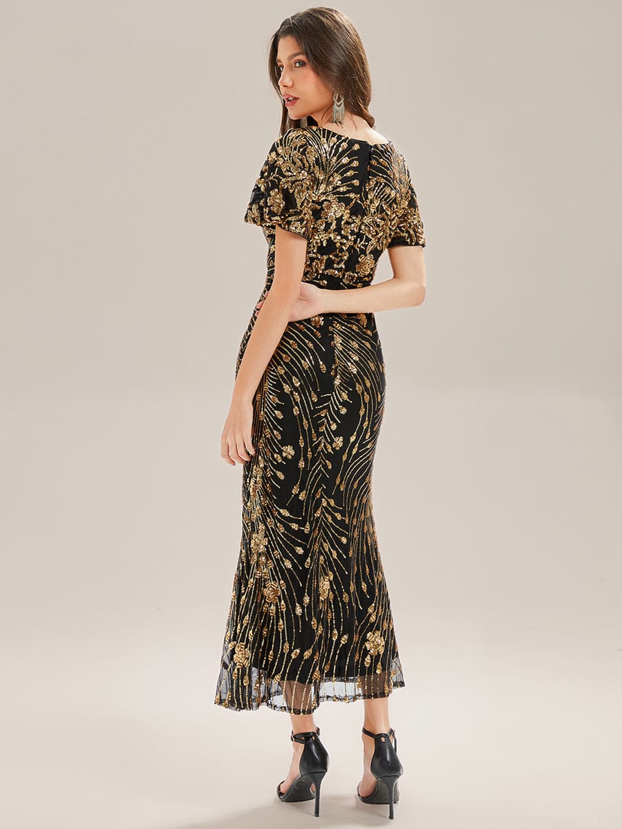 ever PALMER|Sequin Embroidery Mermaid Formal Dress