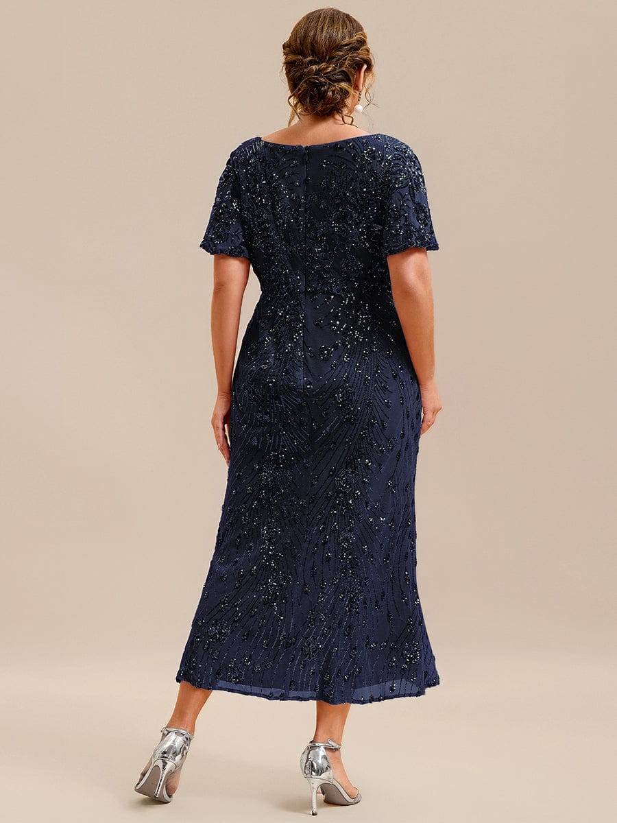 ever PALMER|Sequin Embroidery Mermaid Formal Dress