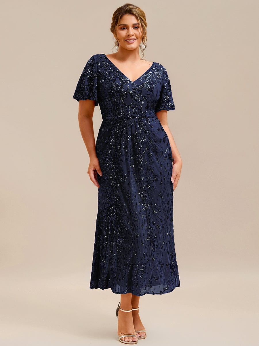 ever PALMER|Sequin Embroidery Mermaid Formal Dress