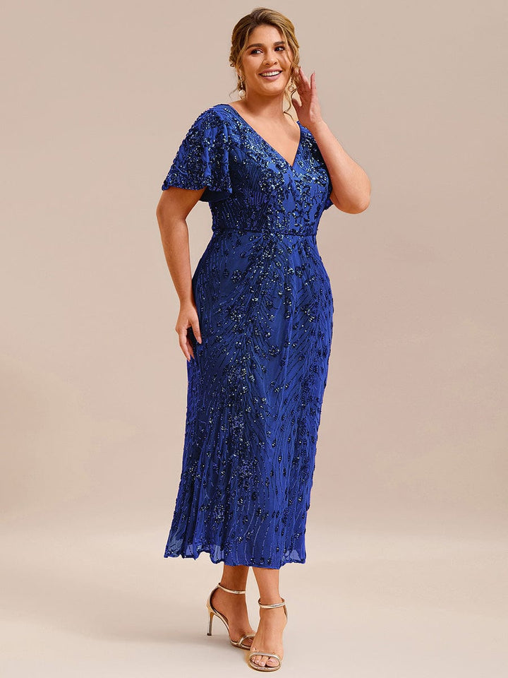 ever PALMER|Sequin Embroidery Mermaid Formal Dress