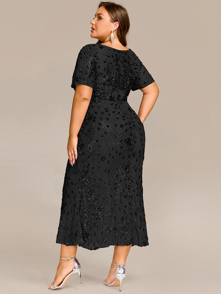 ever HAYLEN|Sequin Mermaid Round Neck Dress