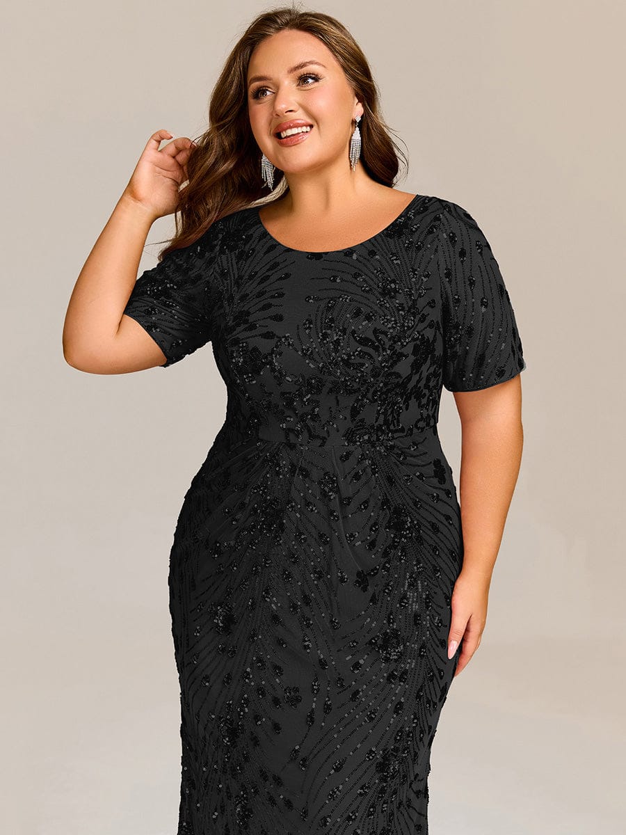ever HAYLEN|Sequin Mermaid Round Neck Dress
