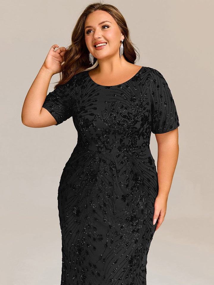 ever HAYLEN|Sequin Mermaid Round Neck Dress
