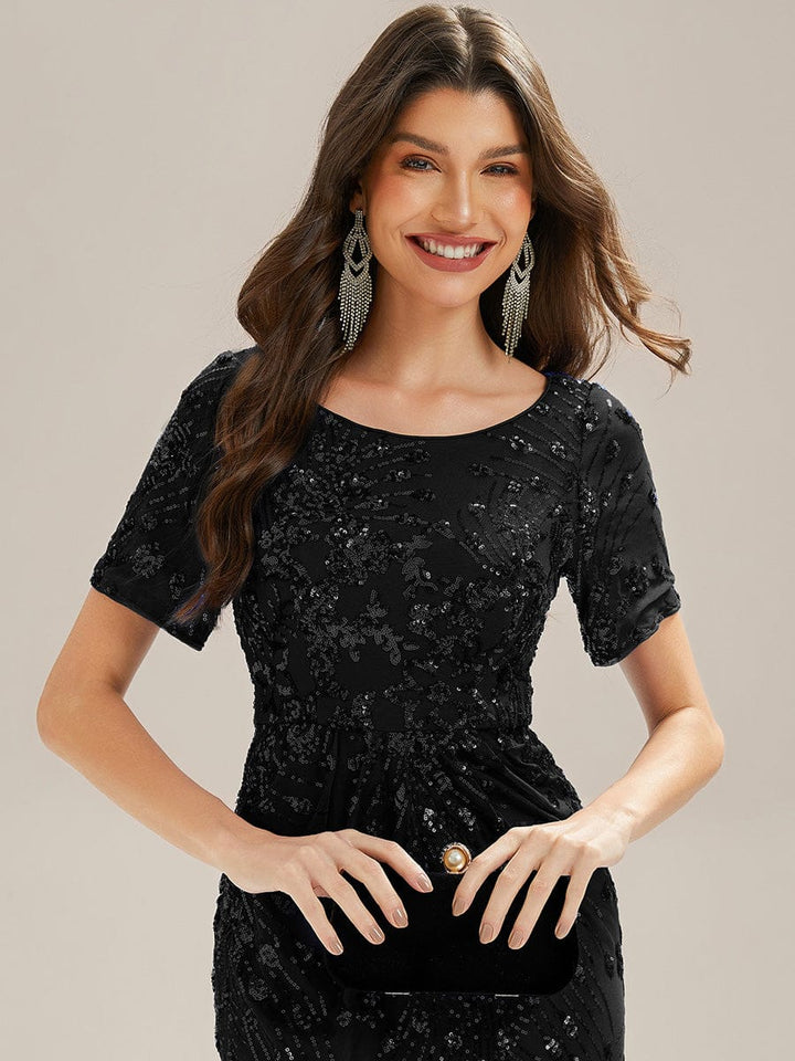 ever HAYLEN|Sequin Mermaid Round Neck Dress