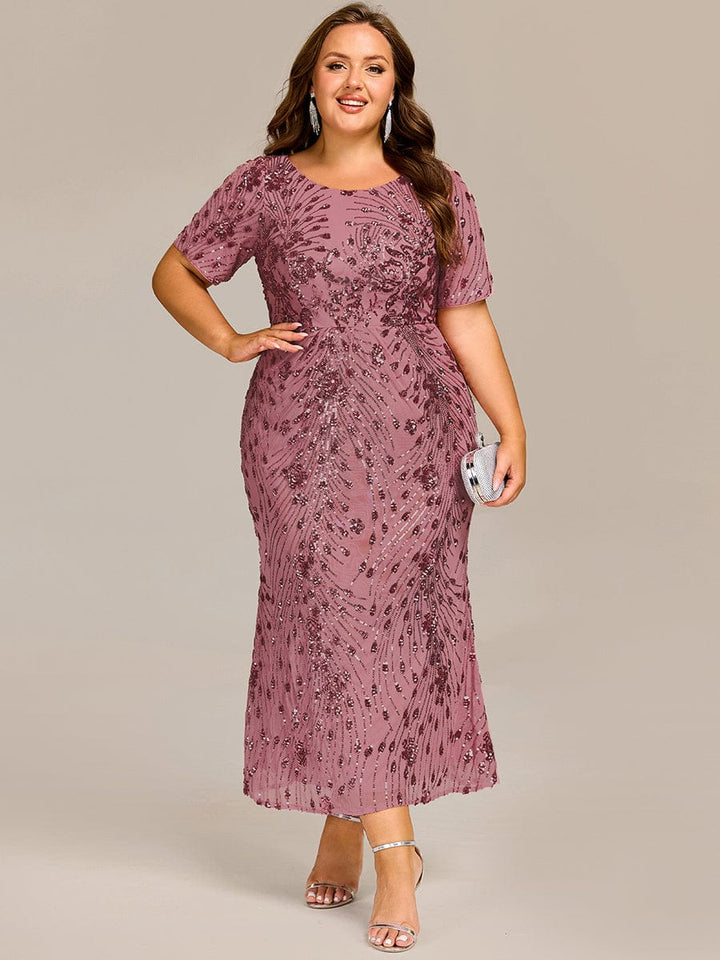 ever HAYLEN|Sequin Mermaid Round Neck Dress