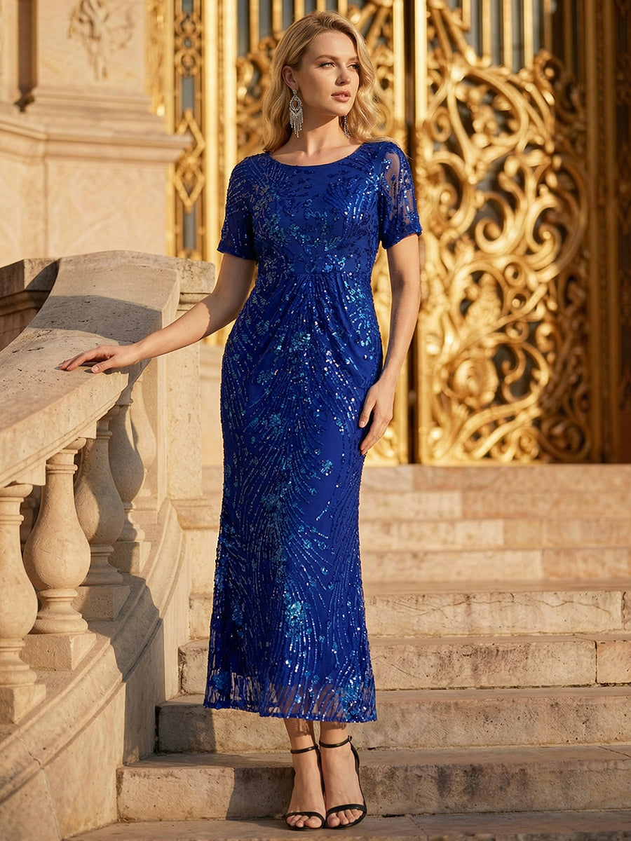 ever HAYLEN|Sequin Mermaid Round Neck Dress