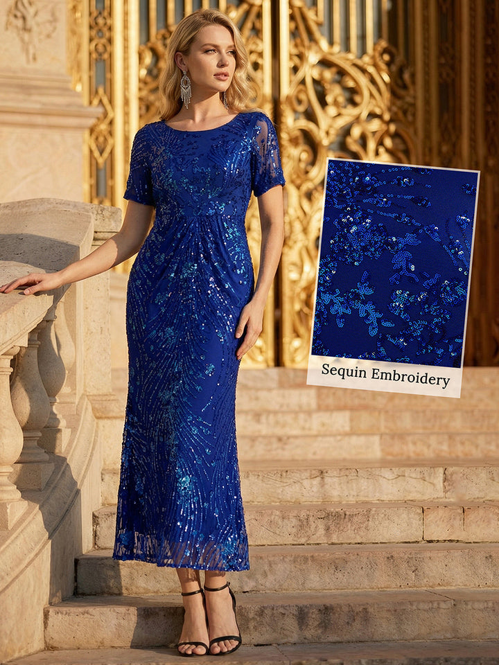 ever HAYLEN|Sequin Mermaid Round Neck Dress