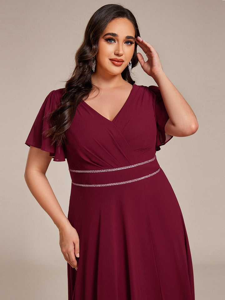 ever DAKOTA|High-Low Flowy Chiffon Wedding Guest Dress