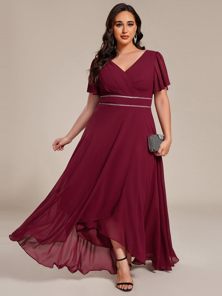ever DAKOTA|High-Low Flowy Chiffon Wedding Guest Dress