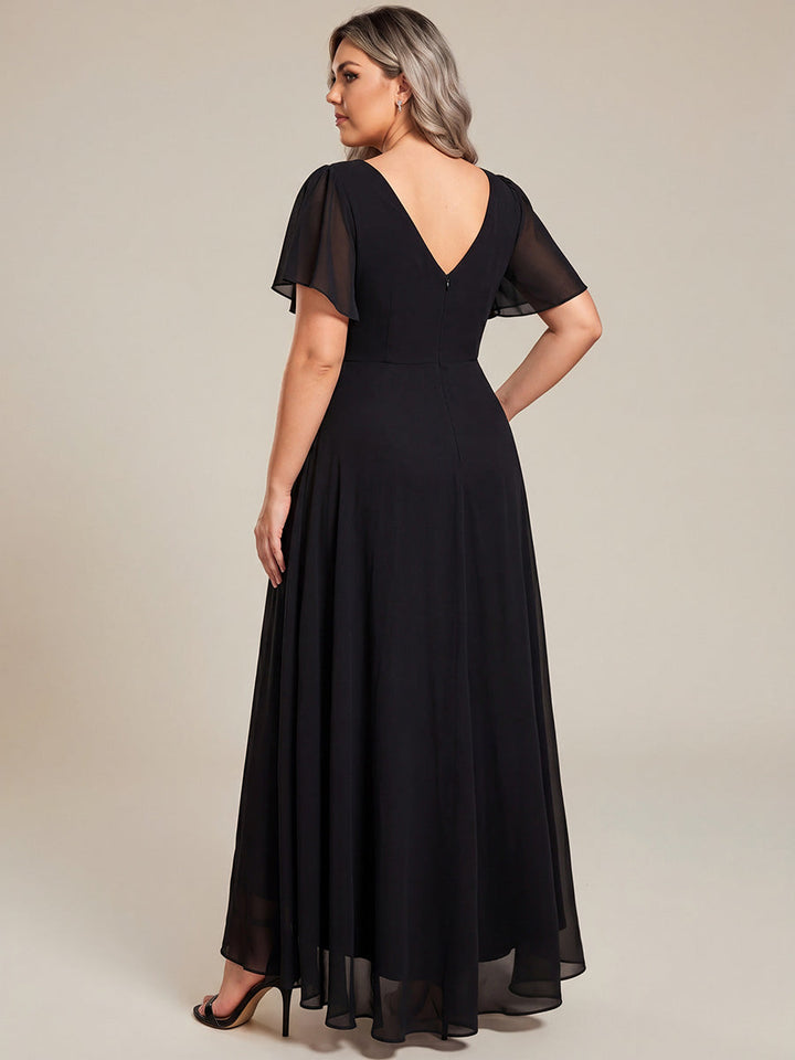 ever DAKOTA|High-Low Flowy Chiffon Wedding Guest Dress