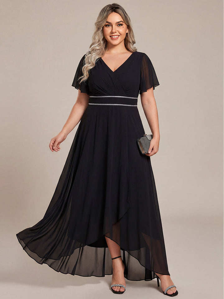ever DAKOTA|High-Low Flowy Chiffon Wedding Guest Dress