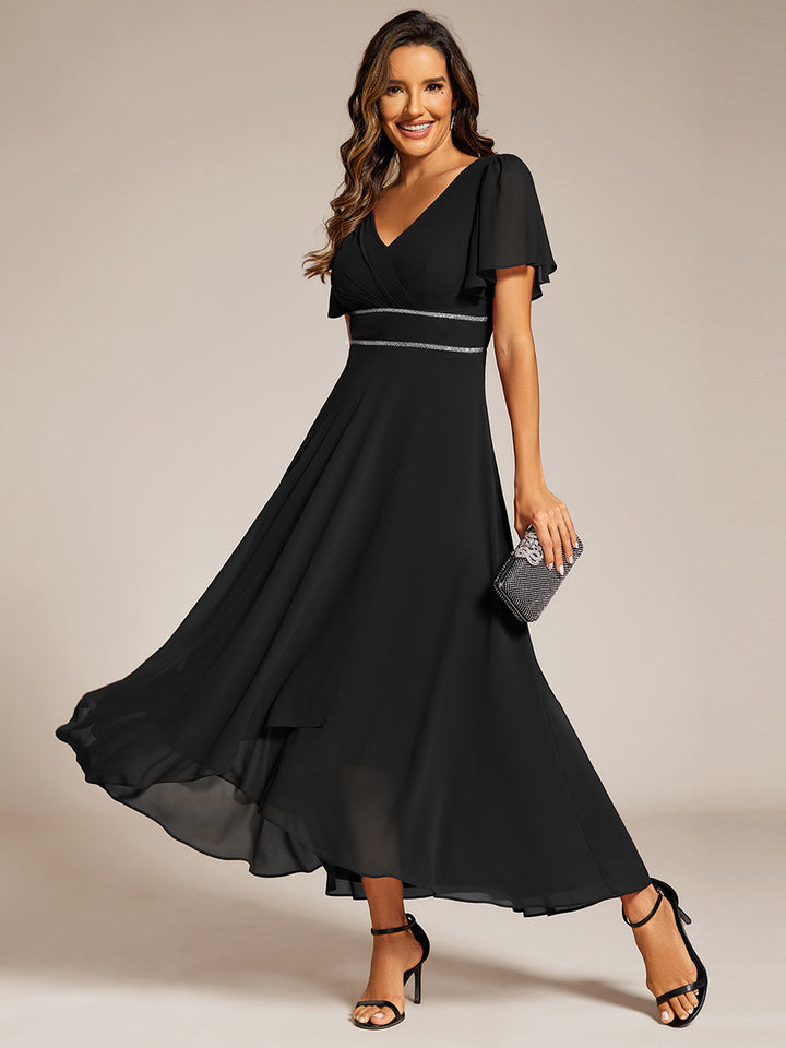 ever DAKOTA|High-Low Flowy Chiffon Wedding Guest Dress