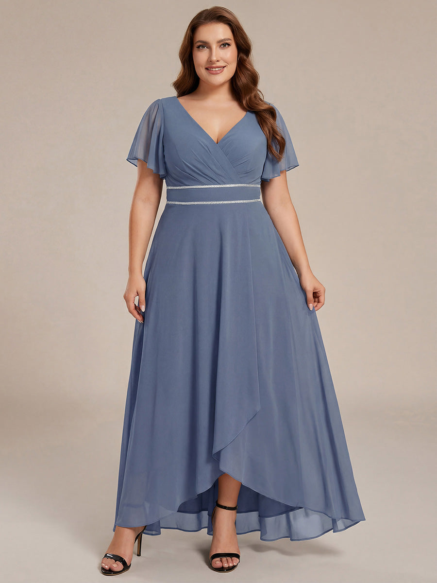 ever DAKOTA|High-Low Flowy Chiffon Wedding Guest Dress