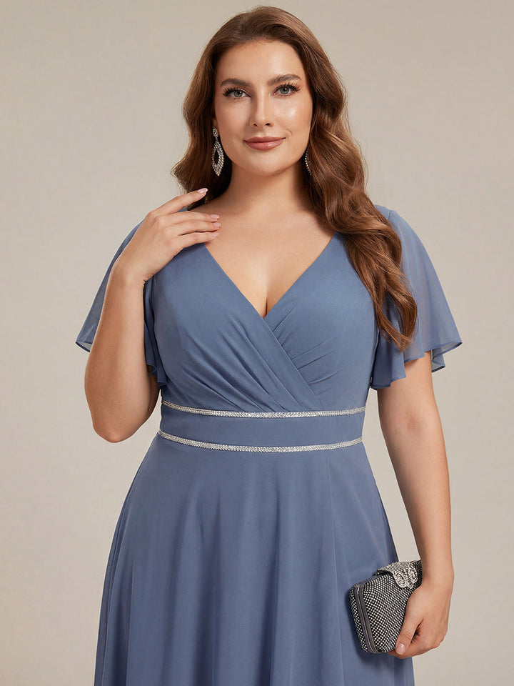 ever DAKOTA|High-Low Flowy Chiffon Wedding Guest Dress