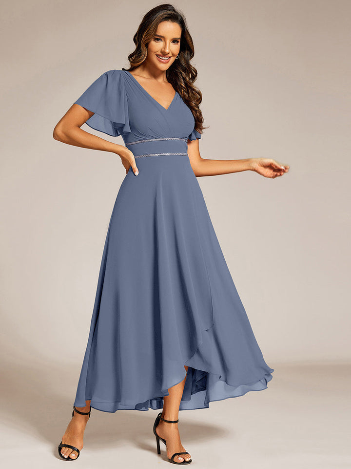 ever DAKOTA|High-Low Flowy Chiffon Wedding Guest Dress