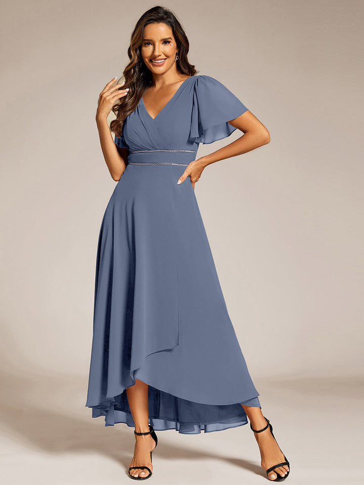 ever DAKOTA|High-Low Flowy Chiffon Wedding Guest Dress