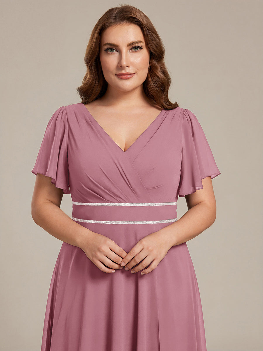 ever DAKOTA|High-Low Flowy Chiffon Wedding Guest Dress